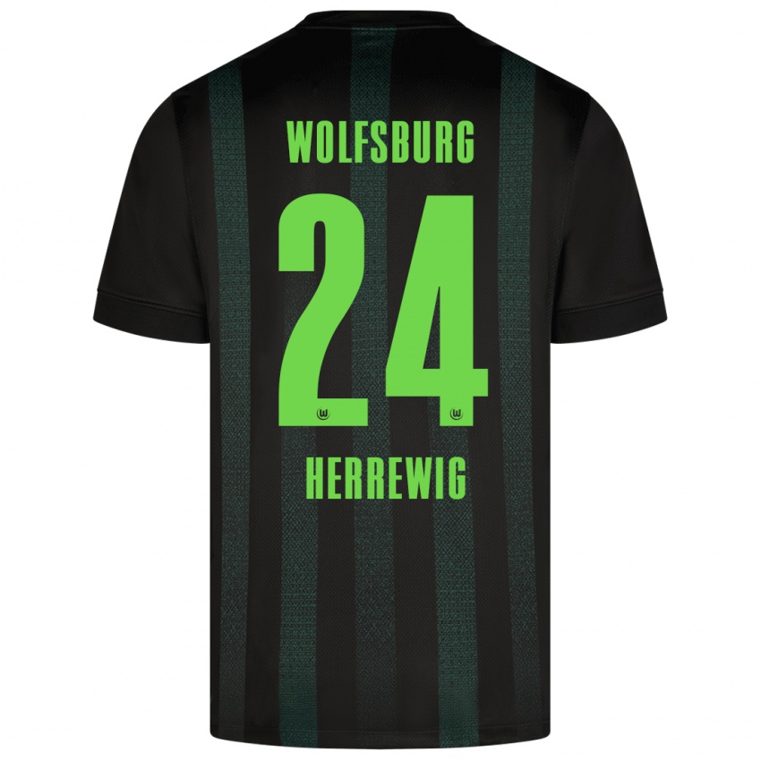 Damen Max Herrewig #24 Dunkelgrün Auswärtstrikot Trikot 2024/25 T-Shirt Österreich