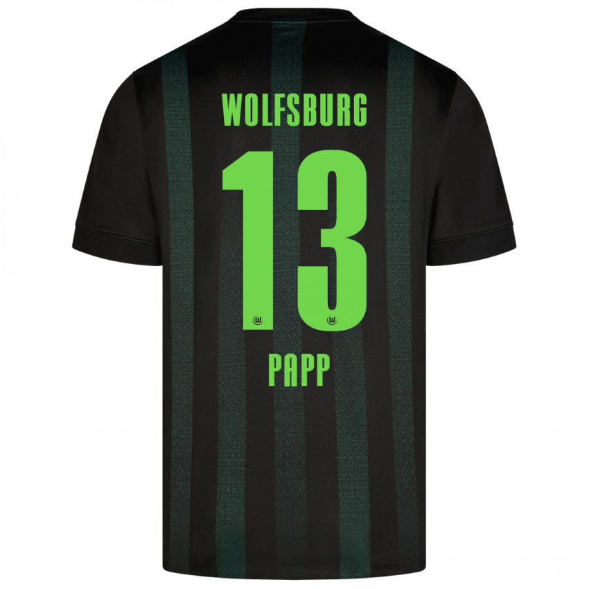 Damen Luca Papp #13 Dunkelgrün Auswärtstrikot Trikot 2024/25 T-Shirt Österreich