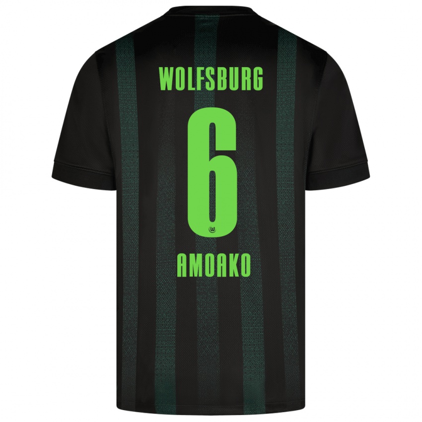 Damen Kofi Jeremy Amoako #6 Dunkelgrün Auswärtstrikot Trikot 2024/25 T-Shirt Österreich