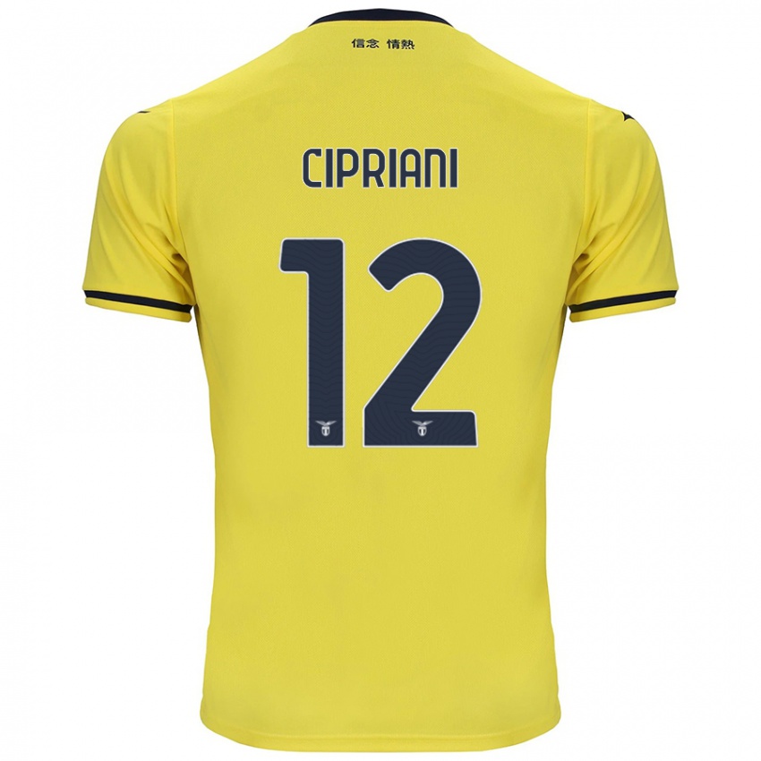 Damen Alessio Cipriani #12 Gelb Auswärtstrikot Trikot 2024/25 T-Shirt Österreich