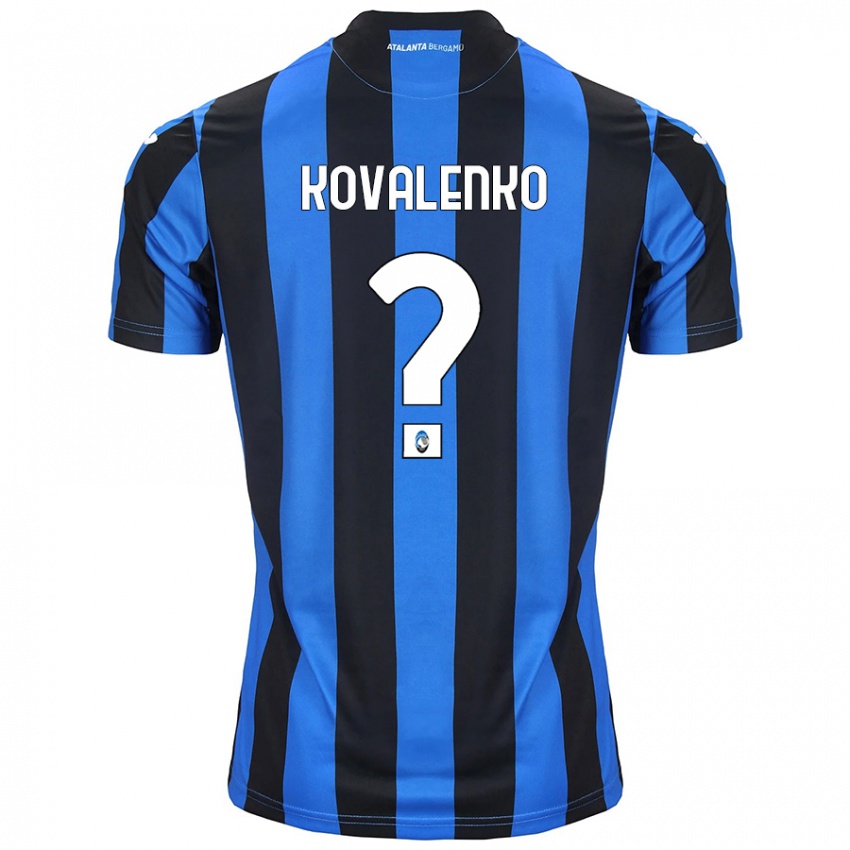 Kinder Viktor Kovalenko #0 Blau Schwarz Heimtrikot Trikot 2024/25 T-Shirt Österreich