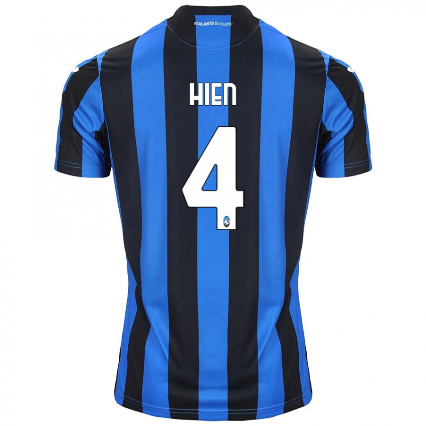 Kinder Isak Hien #4 Blau Schwarz Heimtrikot Trikot 2024/25 T-Shirt Österreich