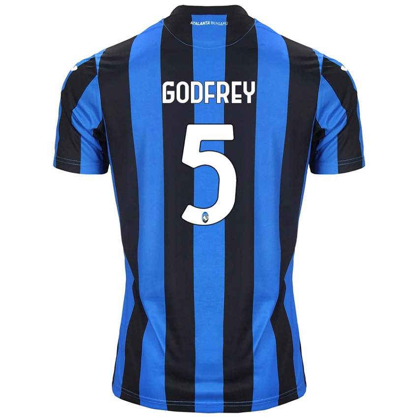 Kinder Ben Godfrey #5 Blau Schwarz Heimtrikot Trikot 2024/25 T-Shirt Österreich