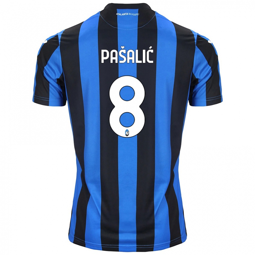 Kinder Mario Pasalic #8 Blau Schwarz Heimtrikot Trikot 2024/25 T-Shirt Österreich