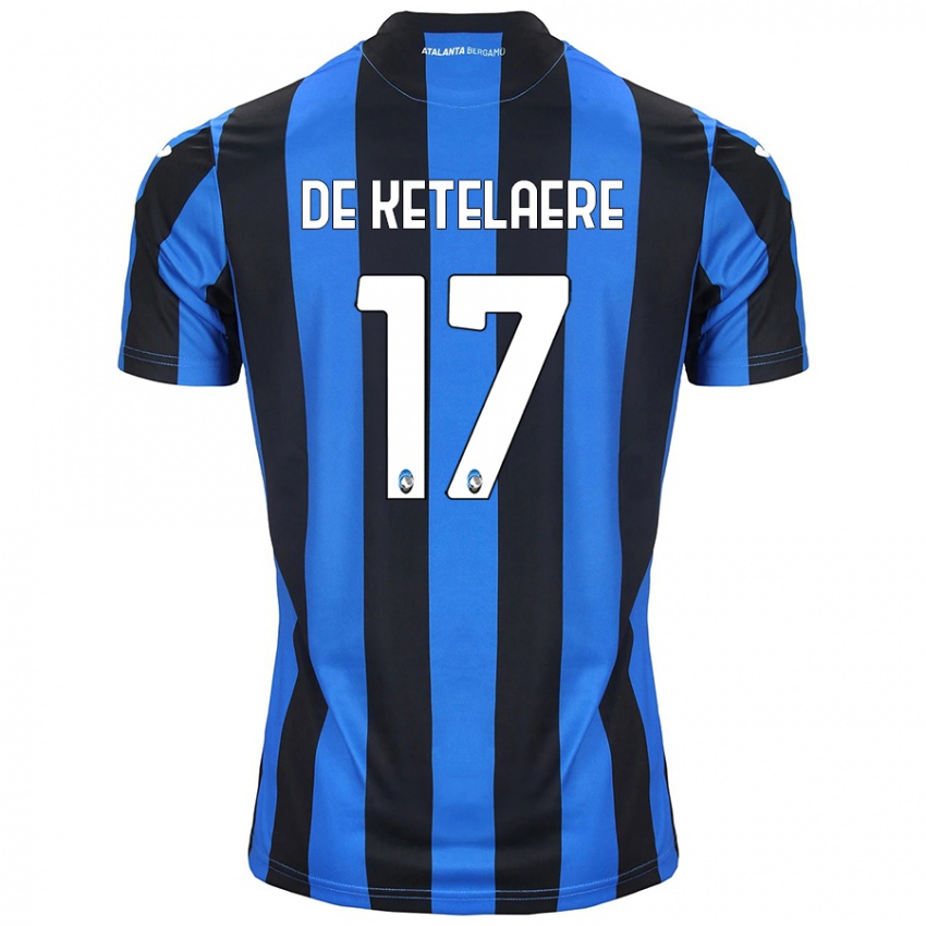 Kinder Charles De Ketelaere #17 Blau Schwarz Heimtrikot Trikot 2024/25 T-Shirt Österreich