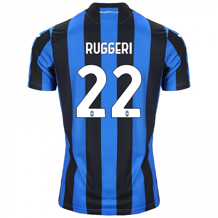 Kinder Matteo Ruggeri #22 Blau Schwarz Heimtrikot Trikot 2024/25 T-Shirt Österreich