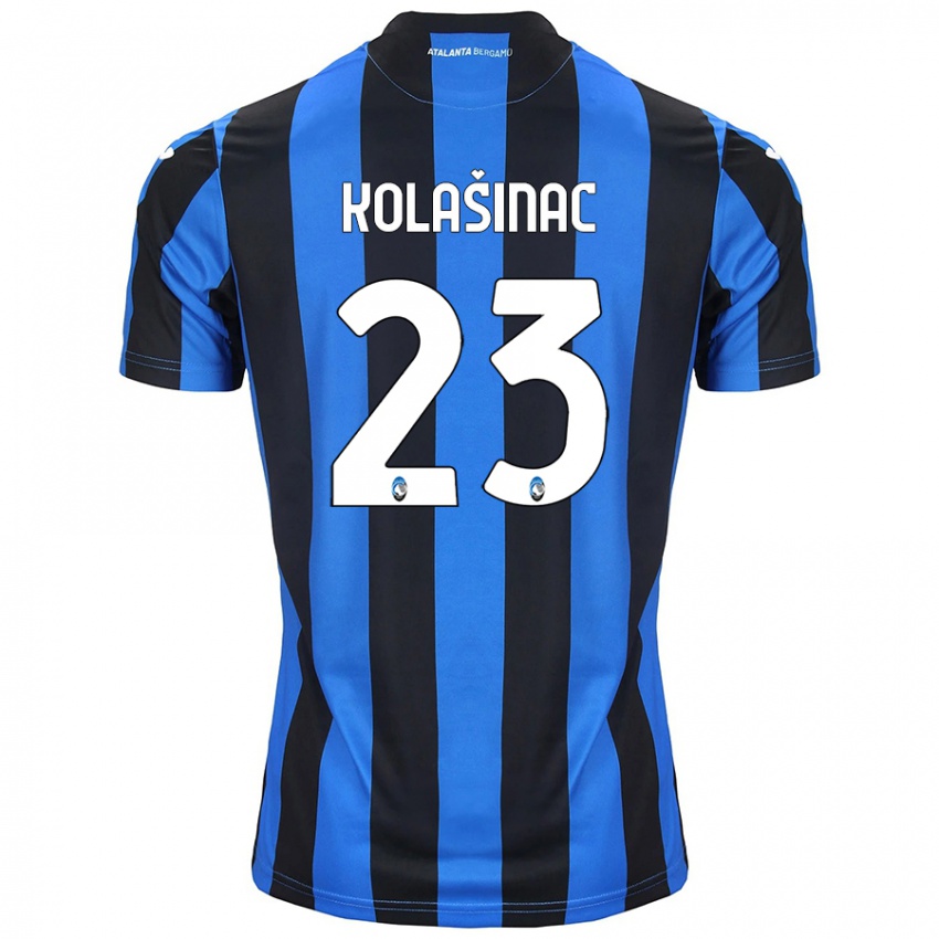 Kinder Sead Kolasinac #23 Blau Schwarz Heimtrikot Trikot 2024/25 T-Shirt Österreich