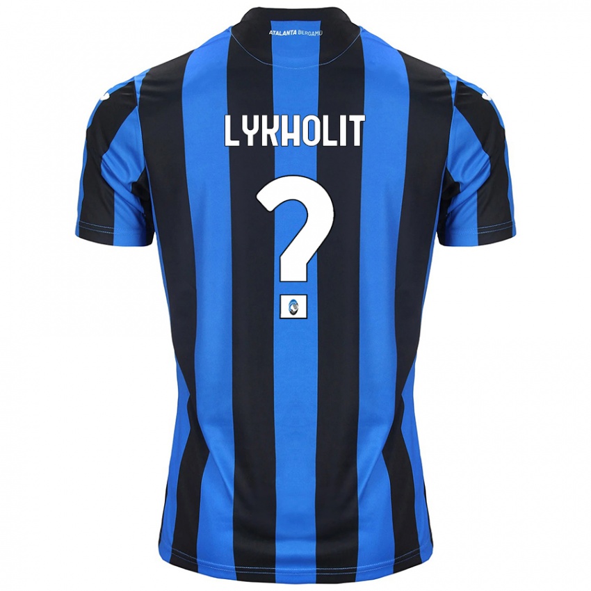 Kinder Ivan Lykholit #0 Blau Schwarz Heimtrikot Trikot 2024/25 T-Shirt Österreich