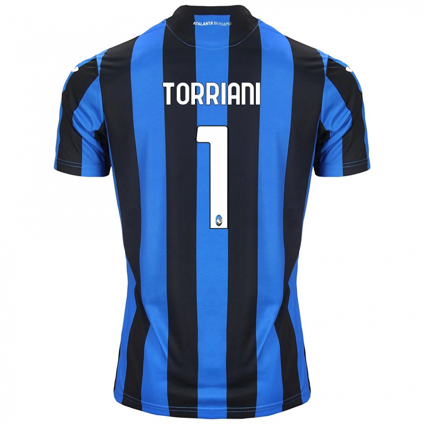 Kinder Andrea Torriani #1 Blau Schwarz Heimtrikot Trikot 2024/25 T-Shirt Österreich