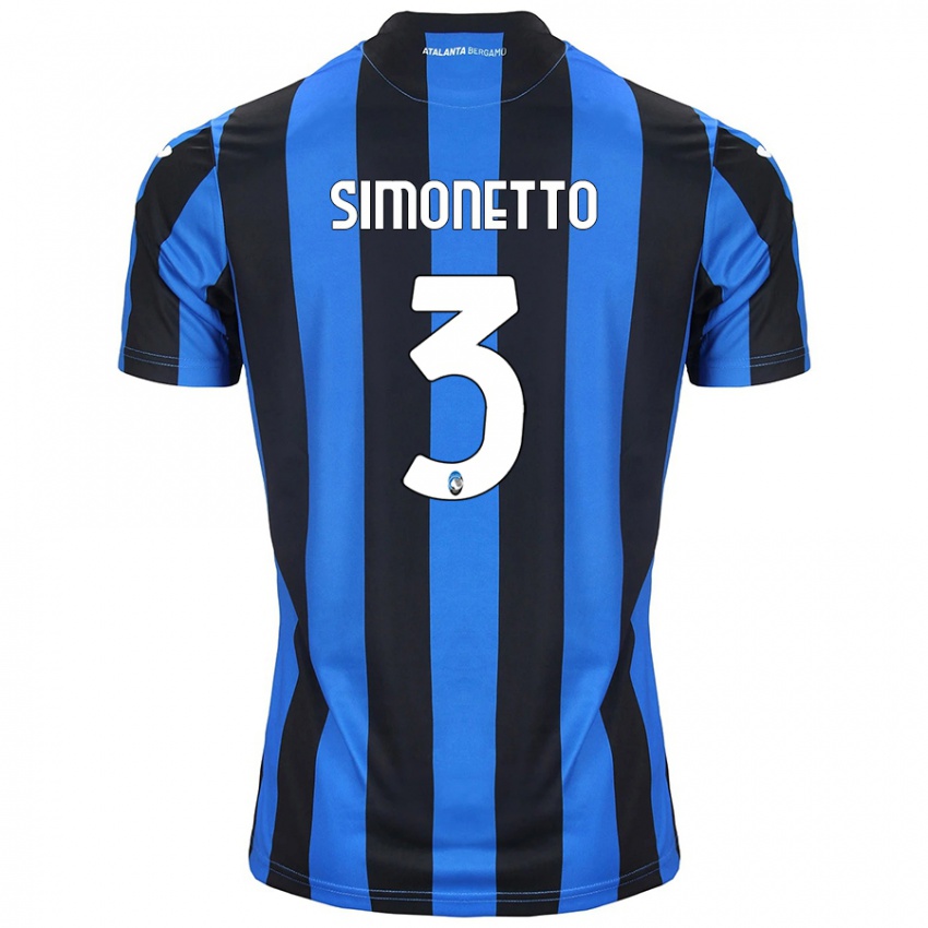 Kinder Federico Simonetto #3 Blau Schwarz Heimtrikot Trikot 2024/25 T-Shirt Österreich