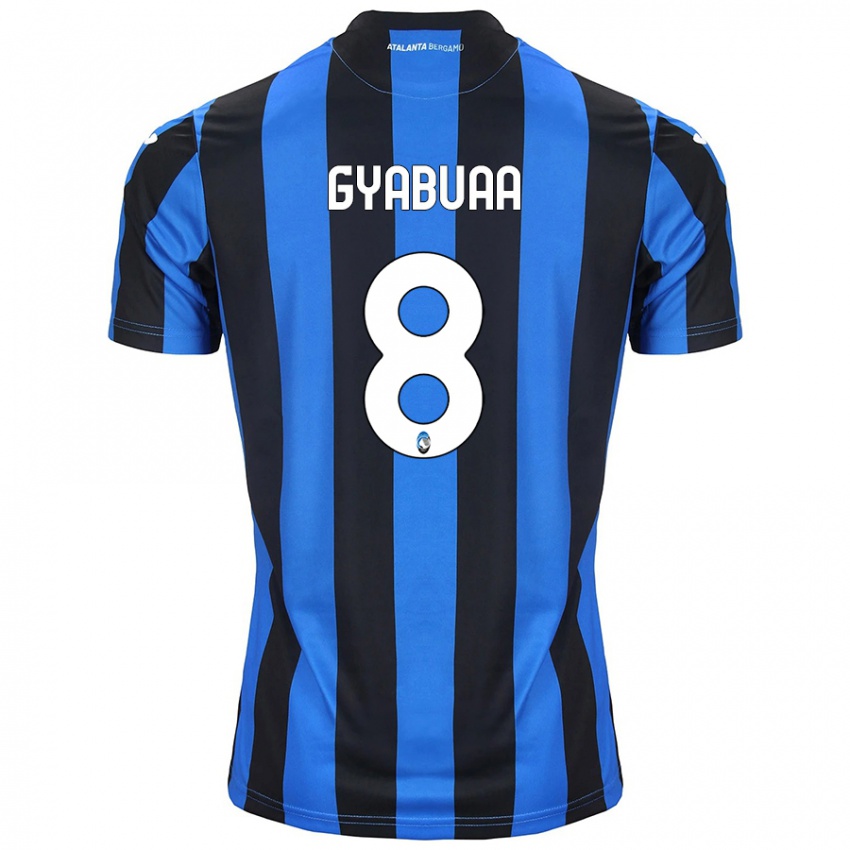 Kinder Emmanuel Gyabuaa #8 Blau Schwarz Heimtrikot Trikot 2024/25 T-Shirt Österreich