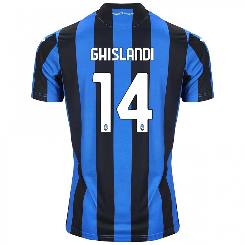 Kinder Davide Ghislandi #14 Blau Schwarz Heimtrikot Trikot 2024/25 T-Shirt Österreich