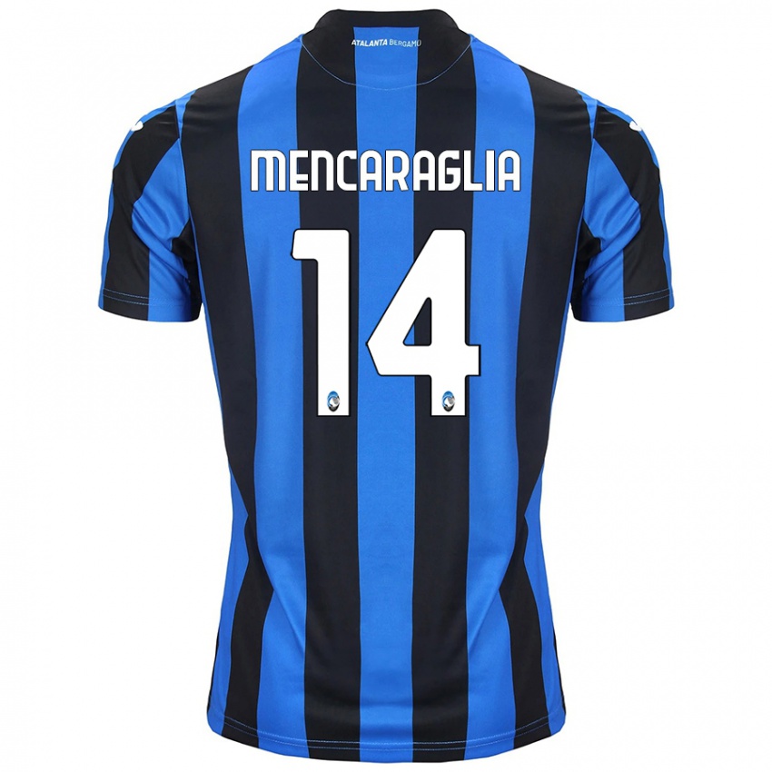 Kinder Filippo Mencaraglia #14 Blau Schwarz Heimtrikot Trikot 2024/25 T-Shirt Österreich