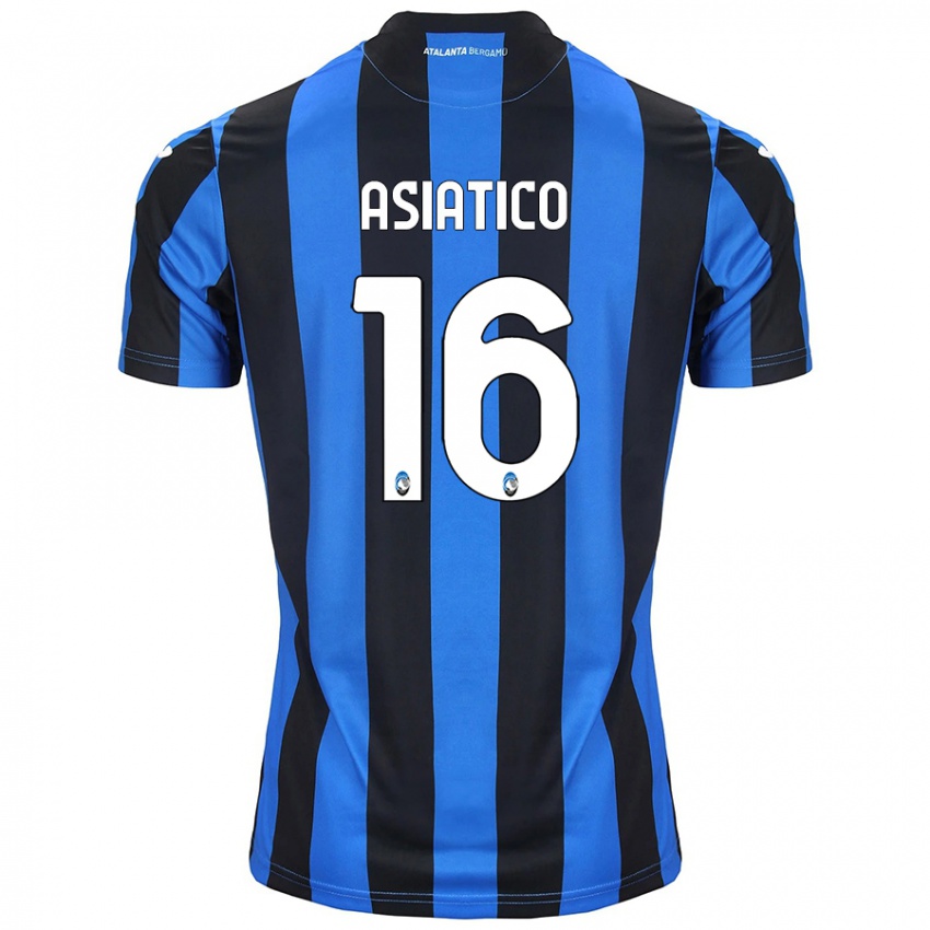 Kinder Pietro Asiatico #16 Blau Schwarz Heimtrikot Trikot 2024/25 T-Shirt Österreich