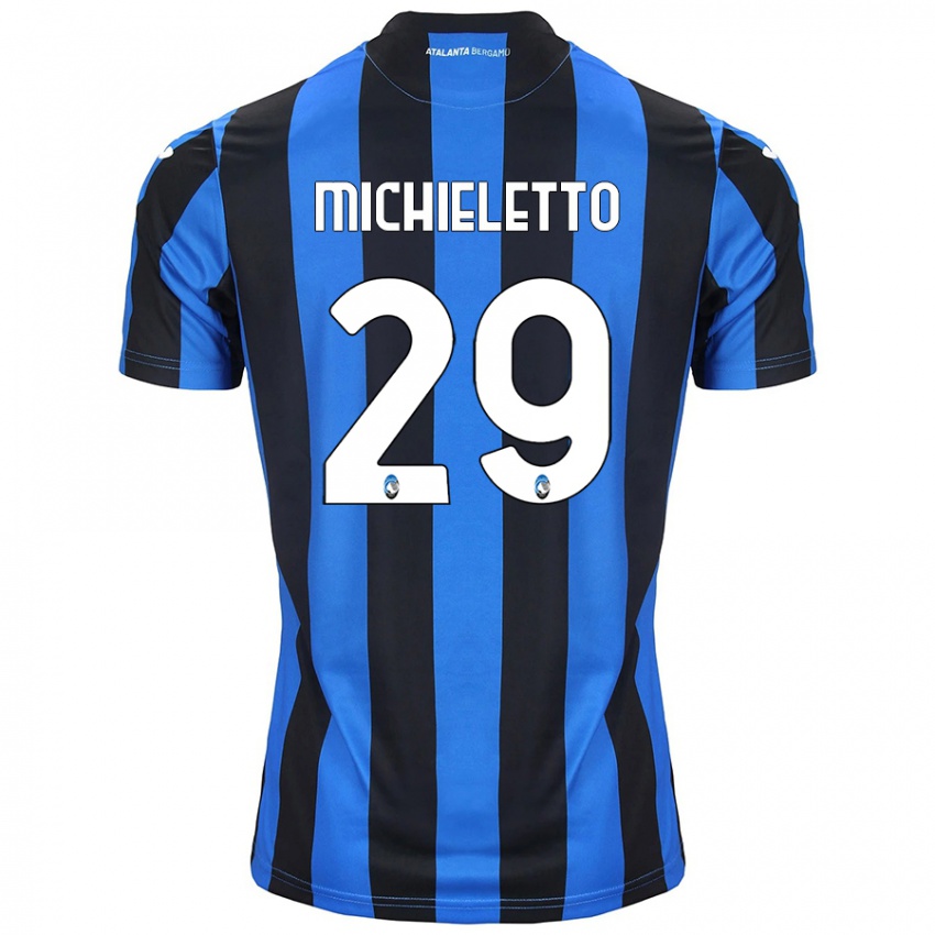 Kinder Andrea Michieletto #29 Blau Schwarz Heimtrikot Trikot 2024/25 T-Shirt Österreich