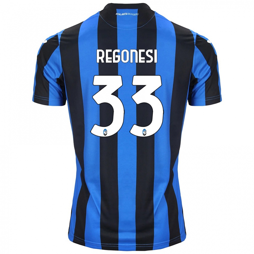 Kinder Iacopo Regonesi #33 Blau Schwarz Heimtrikot Trikot 2024/25 T-Shirt Österreich