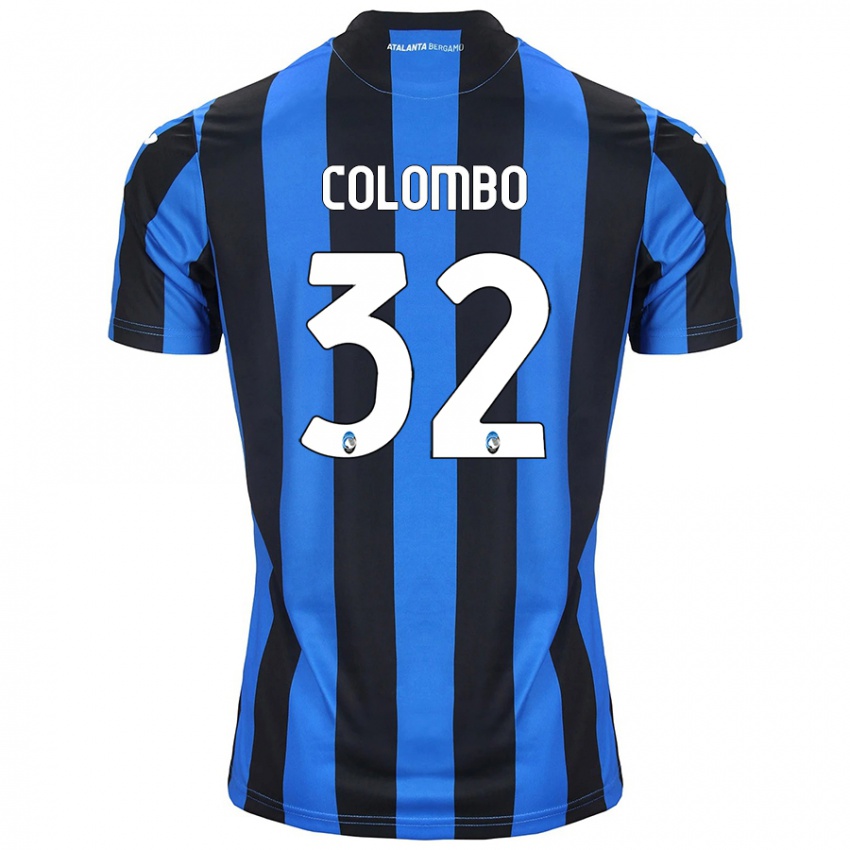 Kinder Matteo Colombo #32 Blau Schwarz Heimtrikot Trikot 2024/25 T-Shirt Österreich