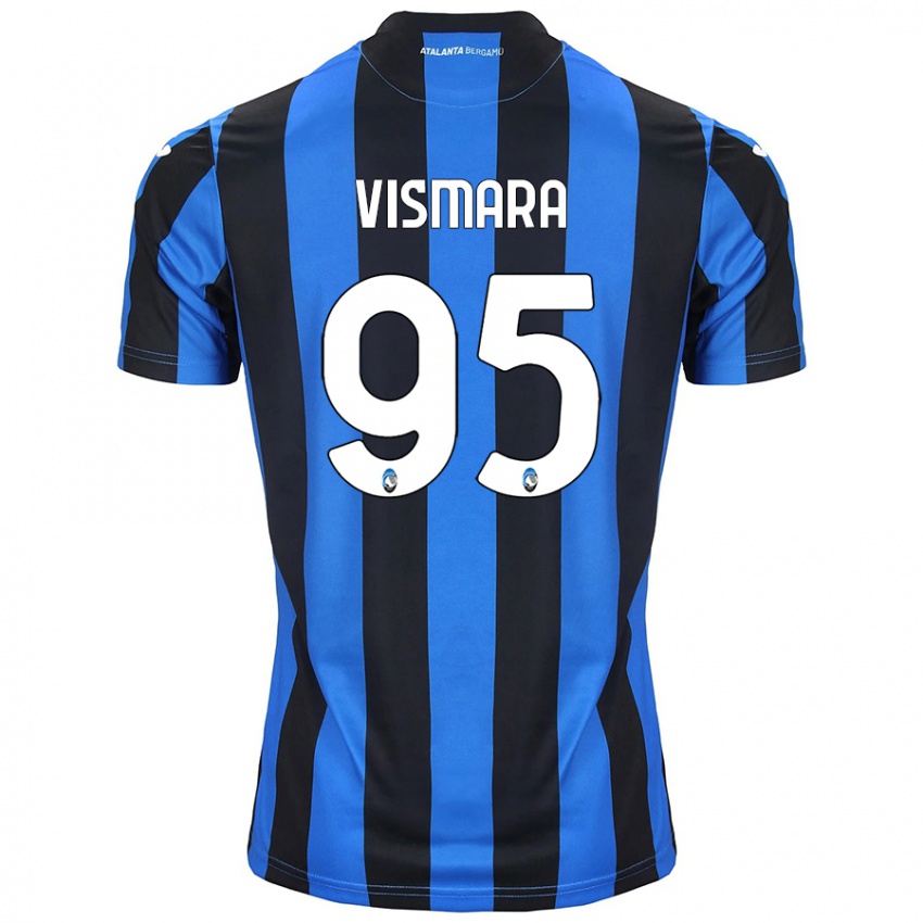 Kinder Paolo Vismara #95 Blau Schwarz Heimtrikot Trikot 2024/25 T-Shirt Österreich