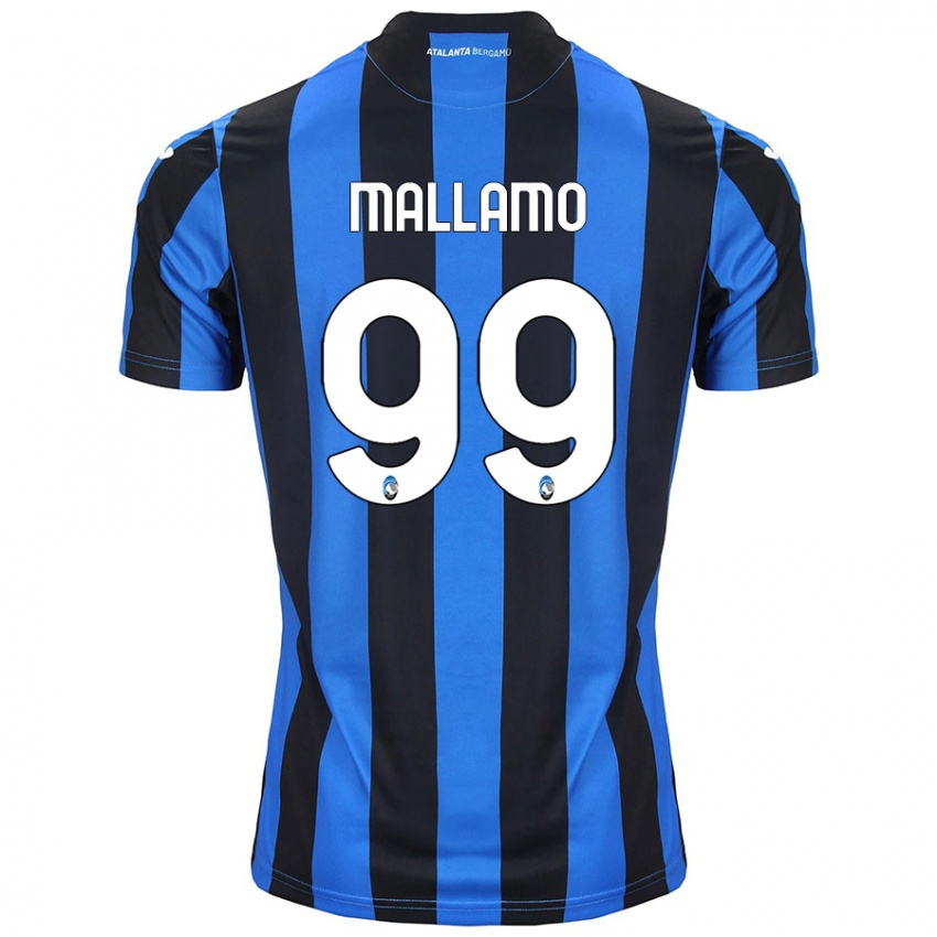 Kinder Alessandro Mallamo #99 Blau Schwarz Heimtrikot Trikot 2024/25 T-Shirt Österreich