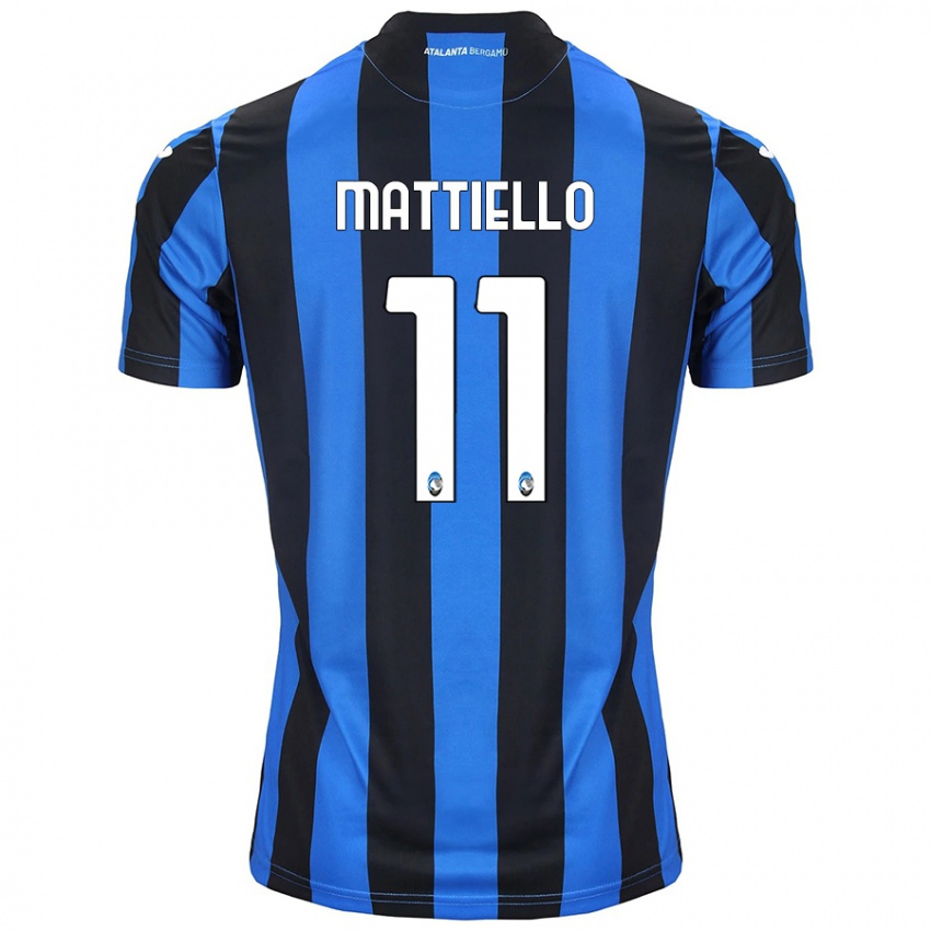 Kinder Federico Mattiello #11 Blau Schwarz Heimtrikot Trikot 2024/25 T-Shirt Österreich