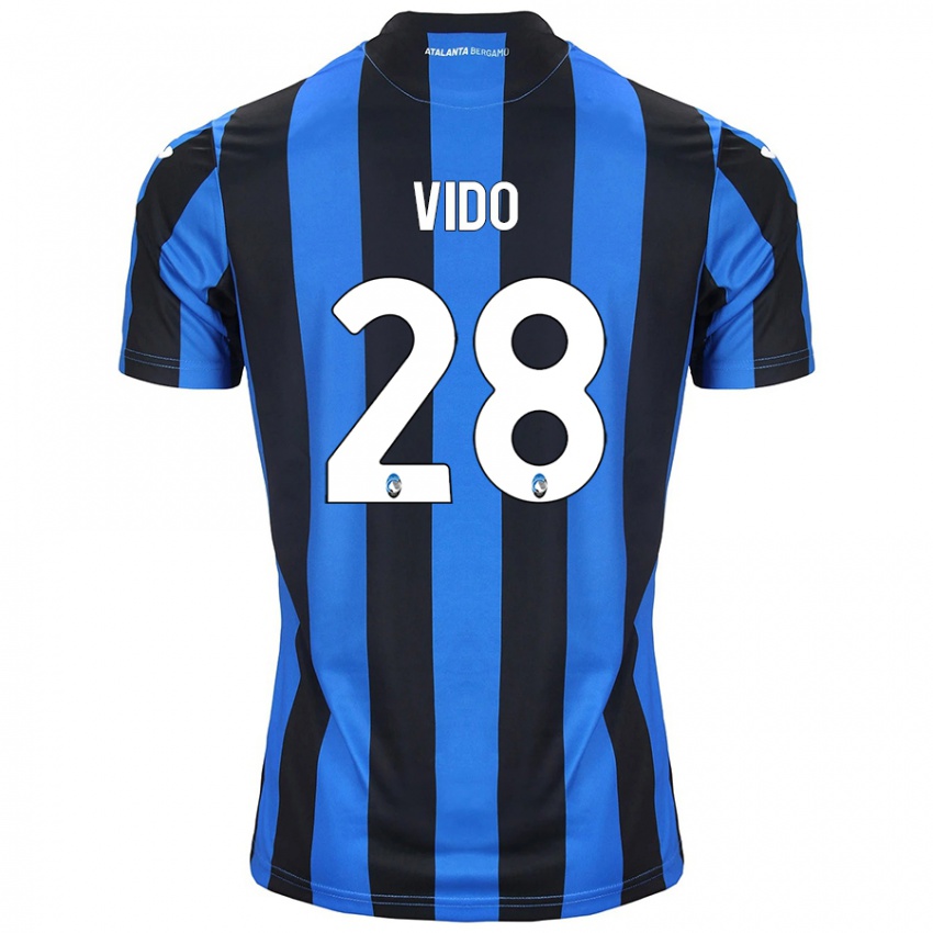 Kinder Luca Vido #28 Blau Schwarz Heimtrikot Trikot 2024/25 T-Shirt Österreich