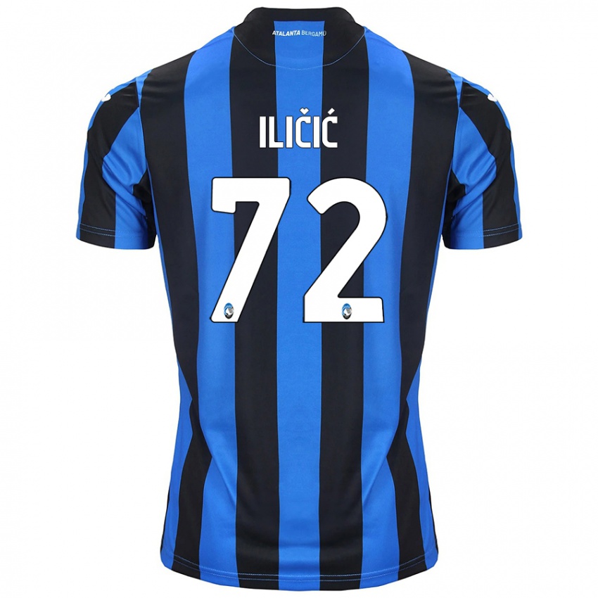 Kinder Josip Ilicic #72 Blau Schwarz Heimtrikot Trikot 2024/25 T-Shirt Österreich