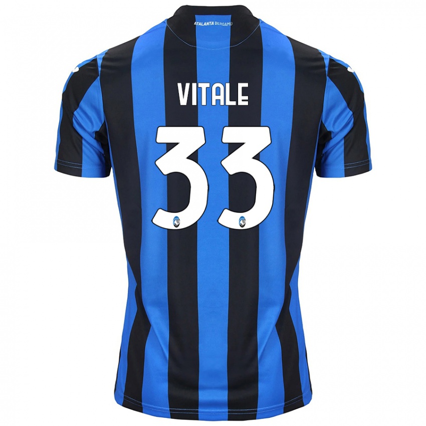 Kinder Francesca Vitale #33 Blau Schwarz Heimtrikot Trikot 2024/25 T-Shirt Österreich