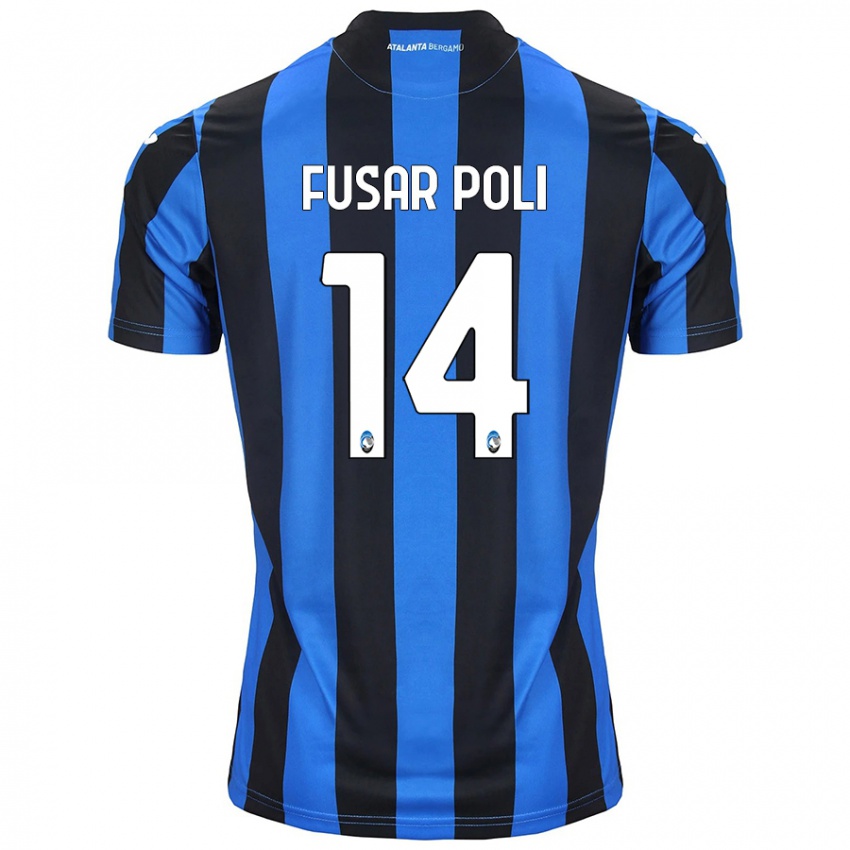 Kinder Giulia Fusar Poli #14 Blau Schwarz Heimtrikot Trikot 2024/25 T-Shirt Österreich