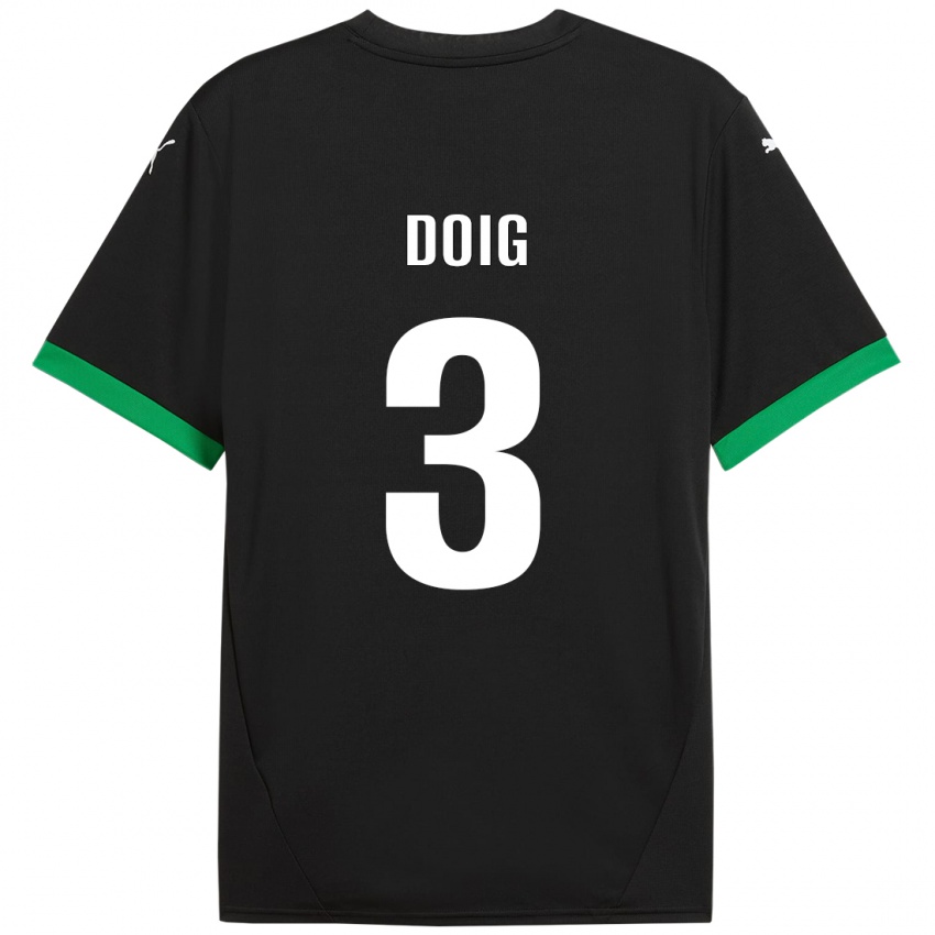 Kinder Josh Doig #3 Schwarz Dunkelgrün Heimtrikot Trikot 2024/25 T-Shirt Österreich