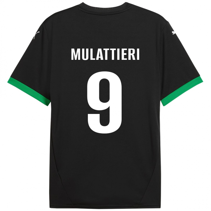 Kinder Samuele Mulattieri #9 Schwarz Dunkelgrün Heimtrikot Trikot 2024/25 T-Shirt Österreich