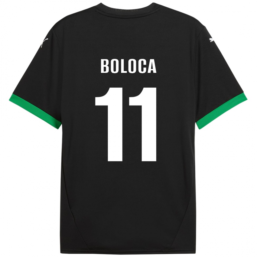 Kinder Daniel Boloca #11 Schwarz Dunkelgrün Heimtrikot Trikot 2024/25 T-Shirt Österreich