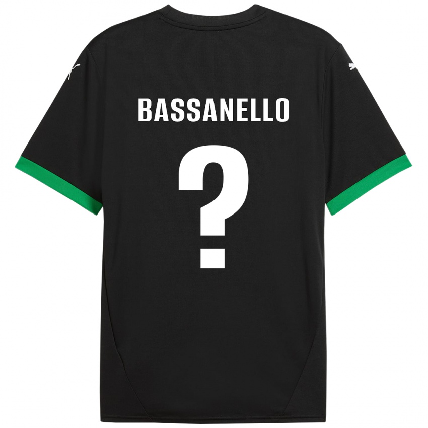 Kinder Davide Bassanello #0 Schwarz Dunkelgrün Heimtrikot Trikot 2024/25 T-Shirt Österreich