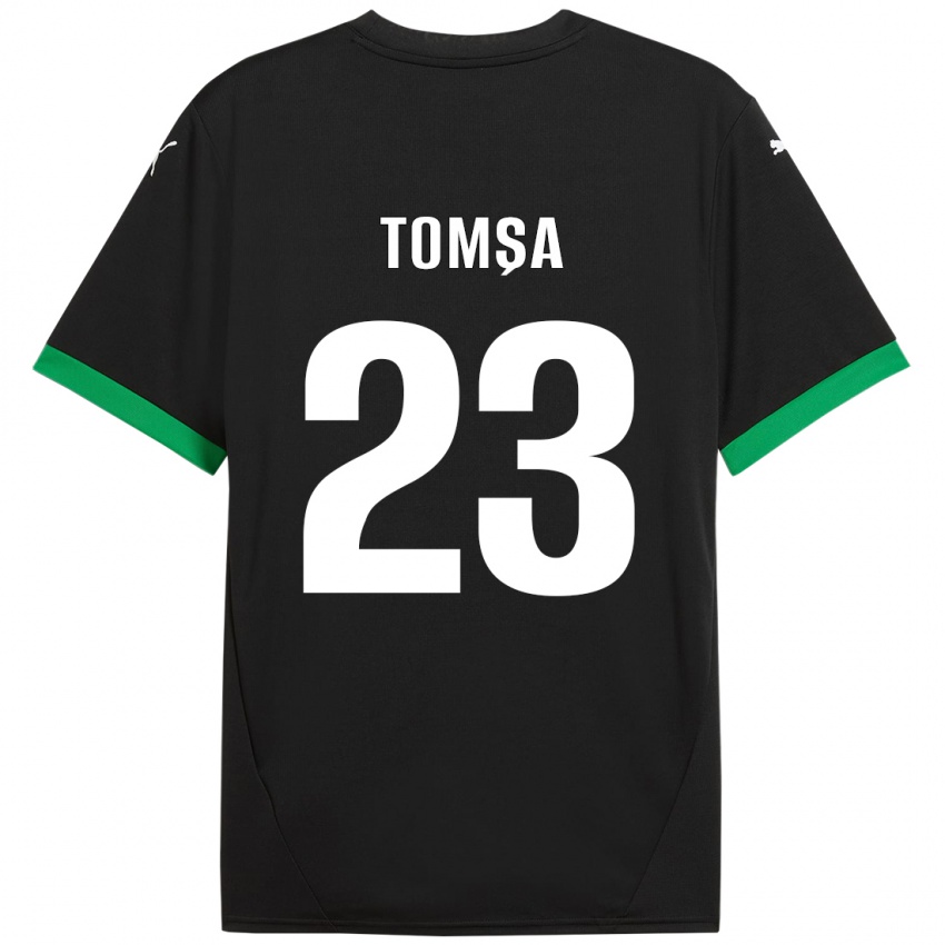 Kinder Troy Tomșa #23 Schwarz Dunkelgrün Heimtrikot Trikot 2024/25 T-Shirt Österreich