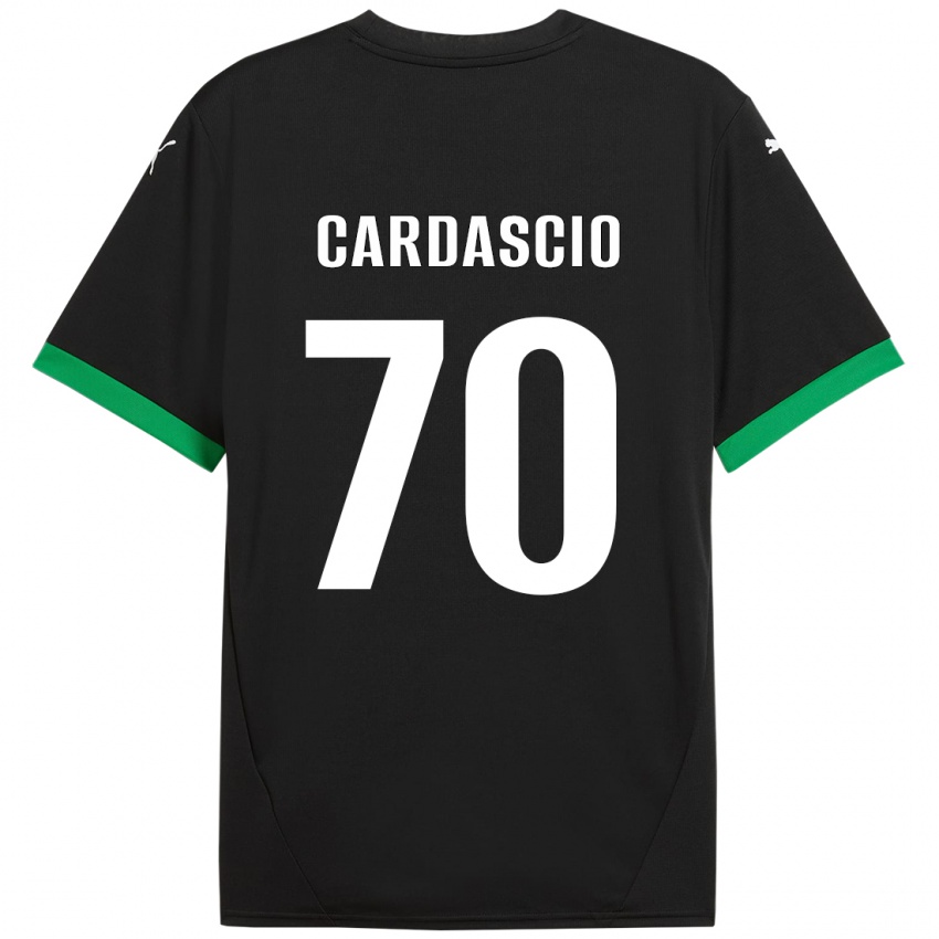 Kinder Alessandro Cardascio #70 Schwarz Dunkelgrün Heimtrikot Trikot 2024/25 T-Shirt Österreich