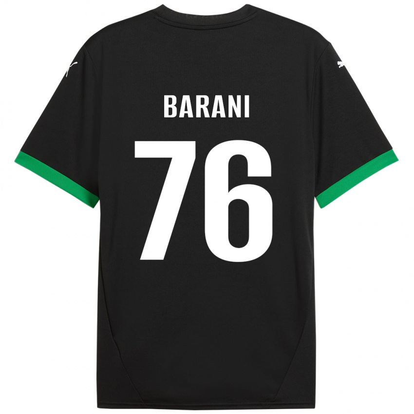 Kinder Luca Barani #76 Schwarz Dunkelgrün Heimtrikot Trikot 2024/25 T-Shirt Österreich