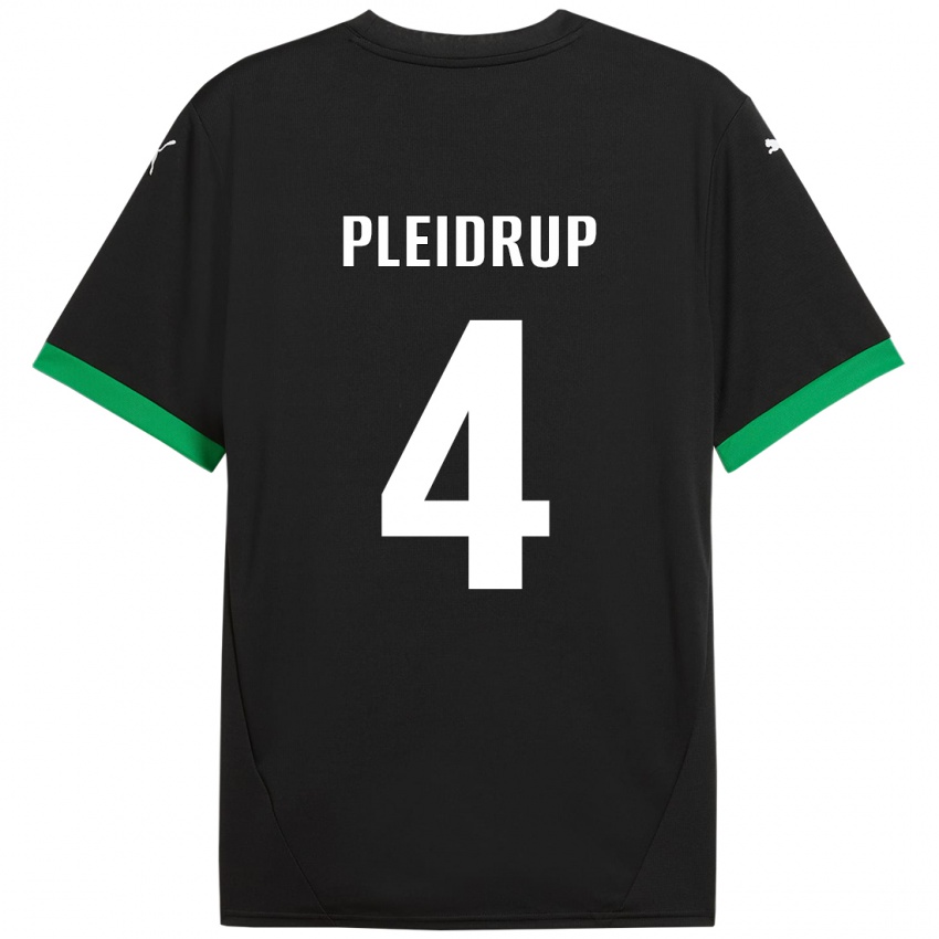 Kinder Caroline Pleidrup #4 Schwarz Dunkelgrün Heimtrikot Trikot 2024/25 T-Shirt Österreich