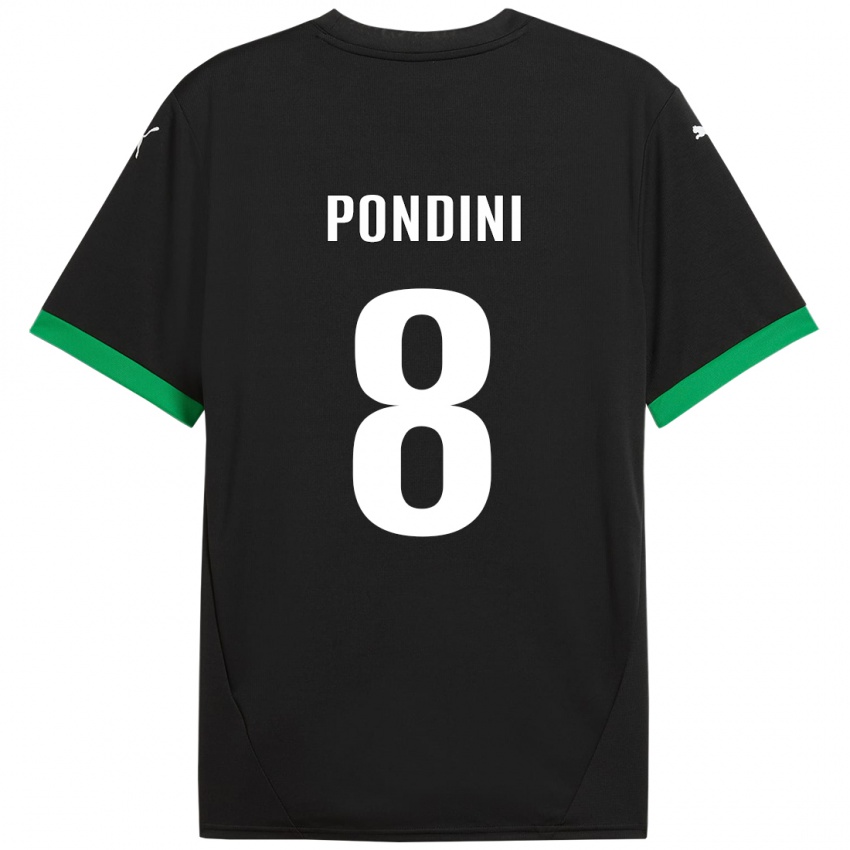 Kinder Giada Pondini #8 Schwarz Dunkelgrün Heimtrikot Trikot 2024/25 T-Shirt Österreich