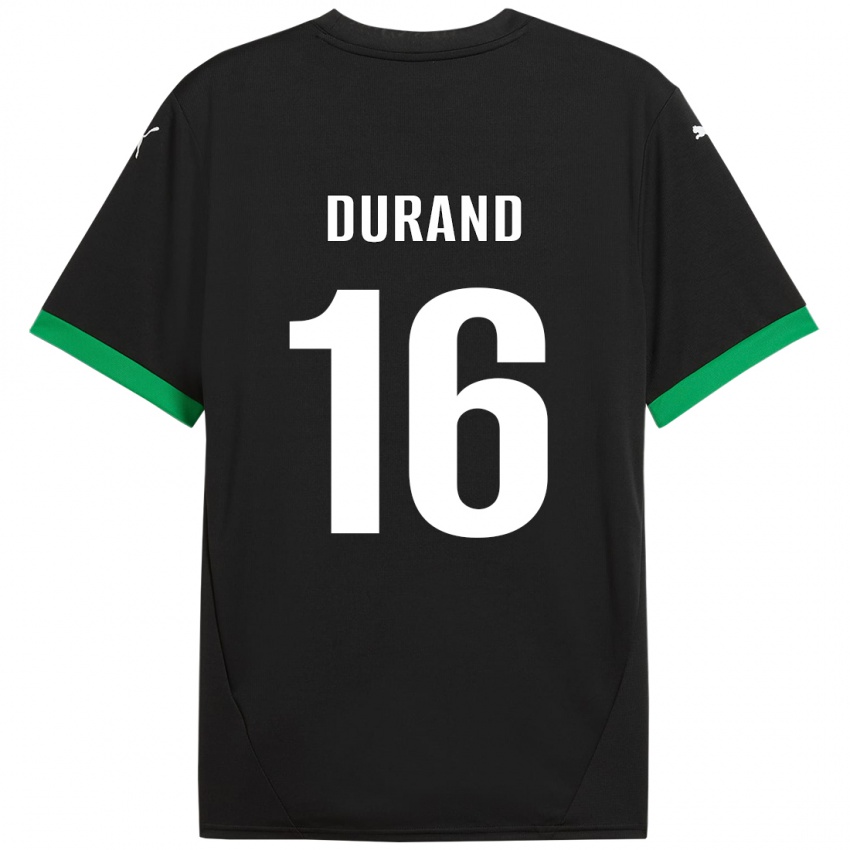 Kinder Solène Durand #16 Schwarz Dunkelgrün Heimtrikot Trikot 2024/25 T-Shirt Österreich