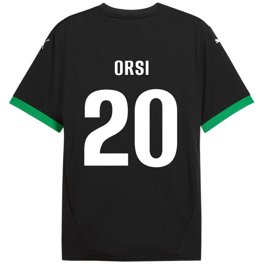 Kinder Benedetta Orsi #20 Schwarz Dunkelgrün Heimtrikot Trikot 2024/25 T-Shirt Österreich