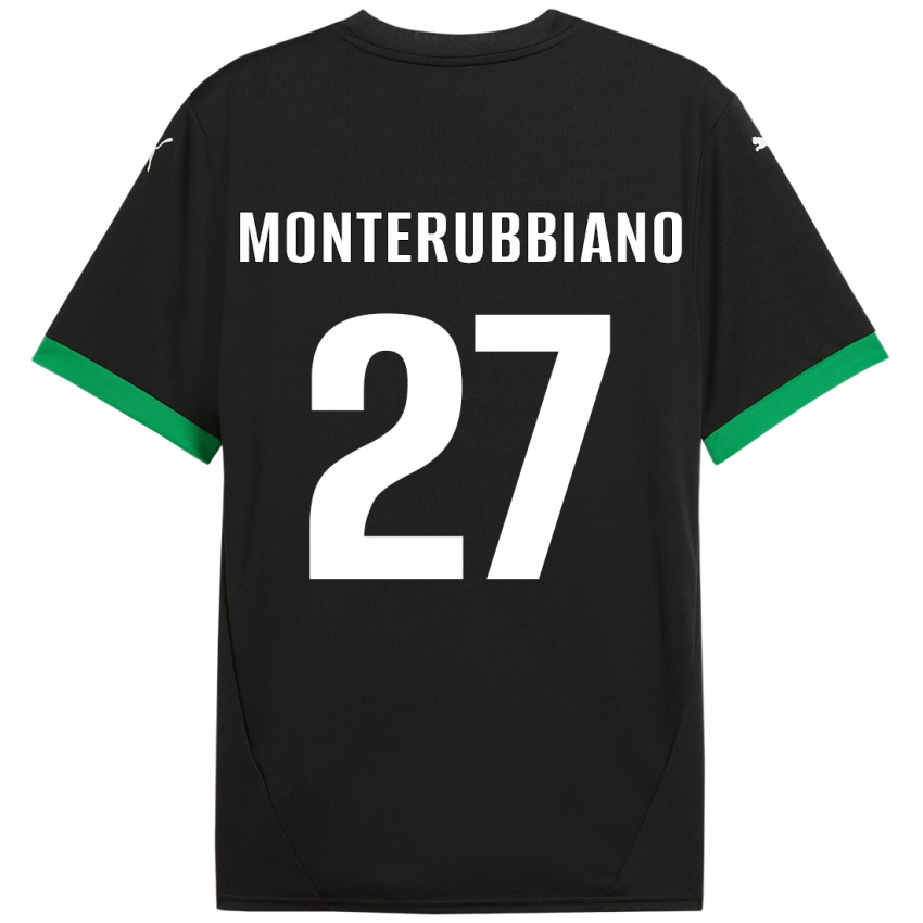 Kinder Valeria Monterubbiano #27 Schwarz Dunkelgrün Heimtrikot Trikot 2024/25 T-Shirt Österreich