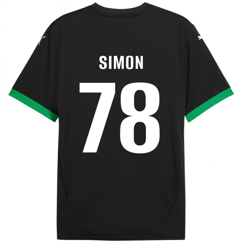 Kinder Bénédicte Simon #78 Schwarz Dunkelgrün Heimtrikot Trikot 2024/25 T-Shirt Österreich