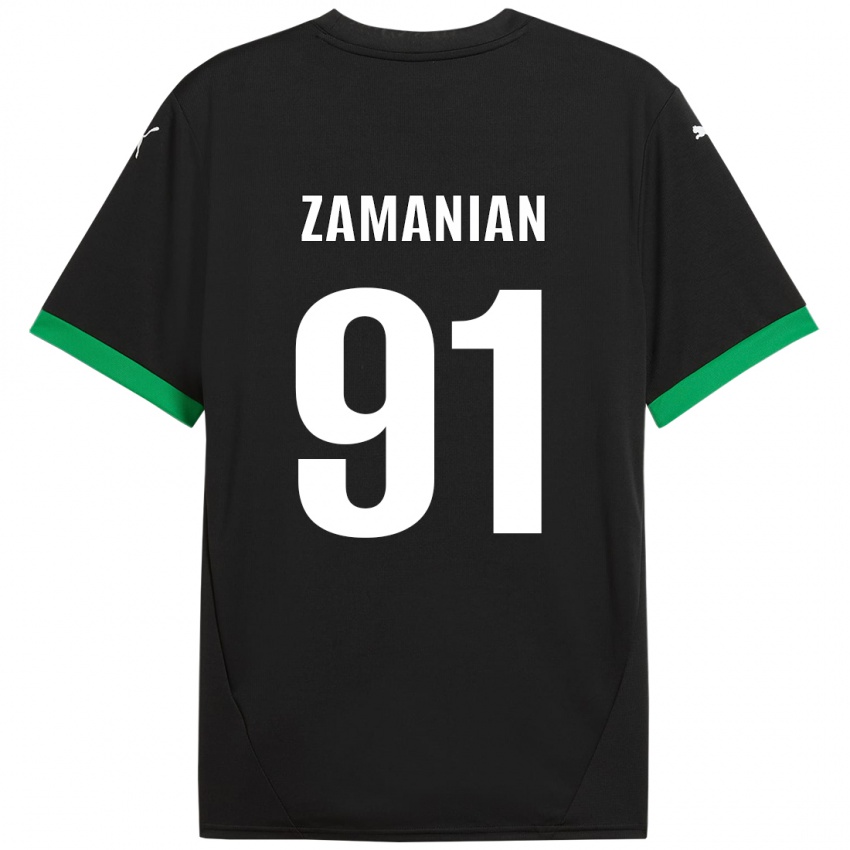 Kinder Annahita Zamanian #91 Schwarz Dunkelgrün Heimtrikot Trikot 2024/25 T-Shirt Österreich