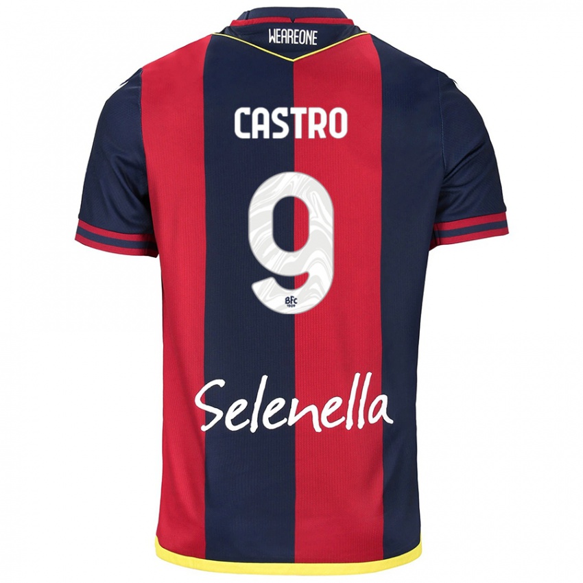 Kinder Santiago Castro #9 Rot Königsblau Heimtrikot Trikot 2024/25 T-Shirt Österreich