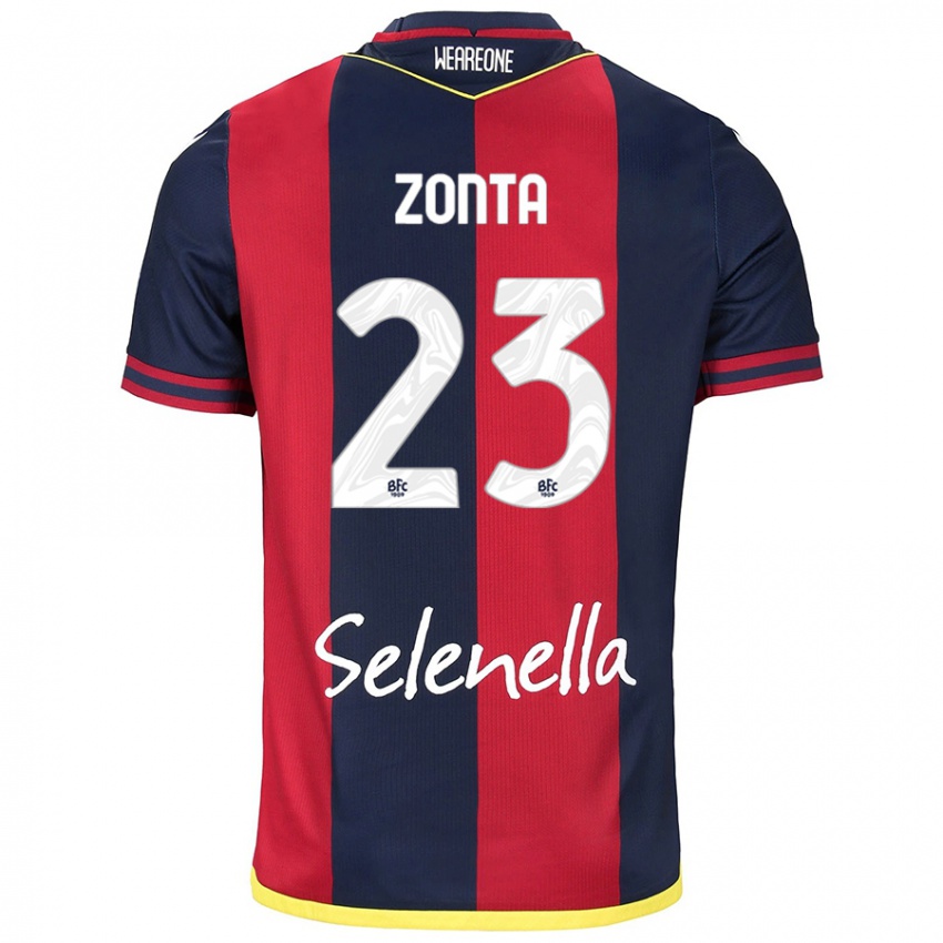 Kinder Alessandro Zonta #23 Rot Königsblau Heimtrikot Trikot 2024/25 T-Shirt Österreich