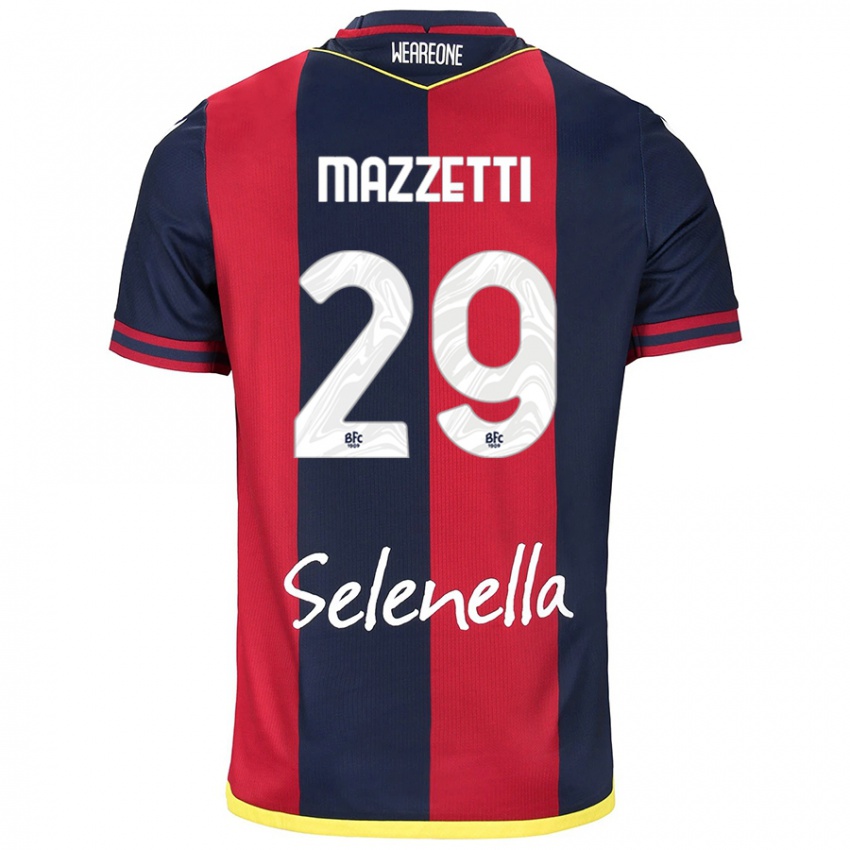 Kinder Gabriele Mazzetti #29 Rot Königsblau Heimtrikot Trikot 2024/25 T-Shirt Österreich