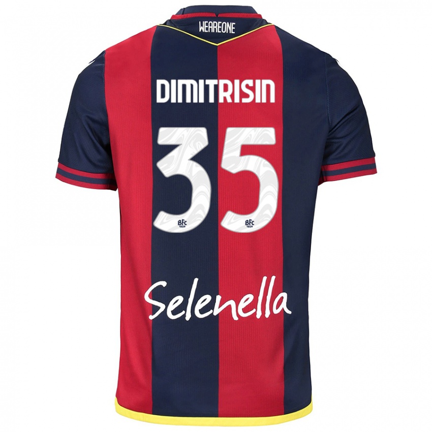 Kinder Danila Dimitrișin #35 Rot Königsblau Heimtrikot Trikot 2024/25 T-Shirt Österreich