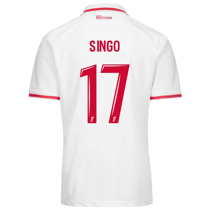 Kinder Wilfried Singo #17 Weiß Rot Heimtrikot Trikot 2024/25 T-Shirt Österreich