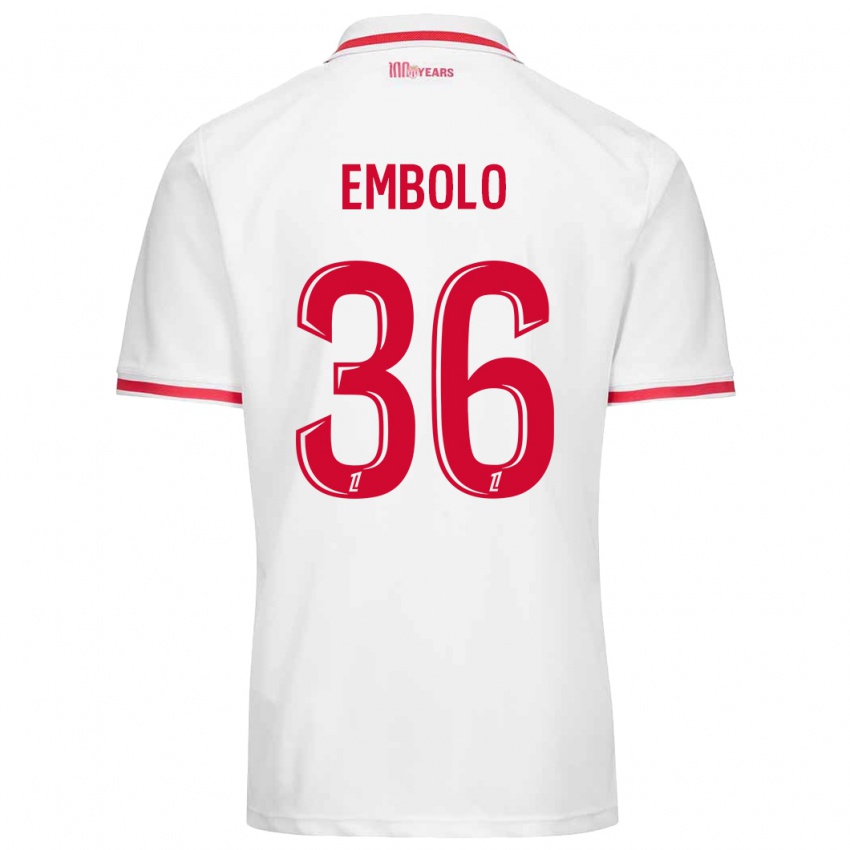 Kinder Breel Embolo #36 Weiß Rot Heimtrikot Trikot 2024/25 T-Shirt Österreich