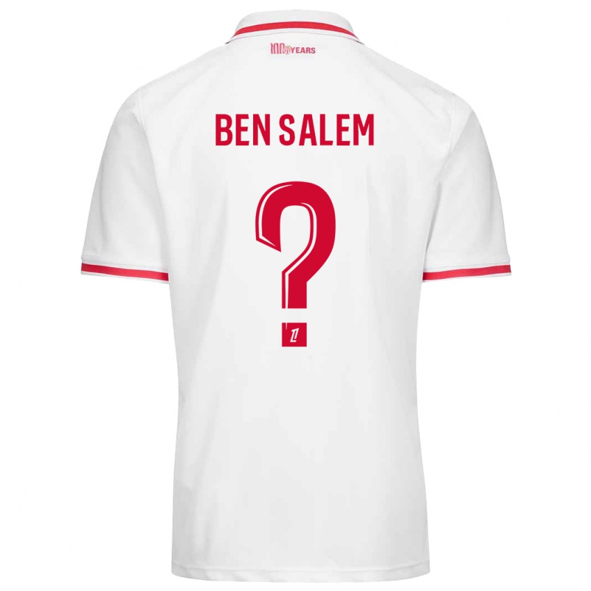 Kinder Oualid Ben Salem #0 Weiß Rot Heimtrikot Trikot 2024/25 T-Shirt Österreich