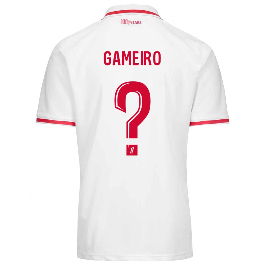 Kinder Benoît Gameiro #0 Weiß Rot Heimtrikot Trikot 2024/25 T-Shirt Österreich